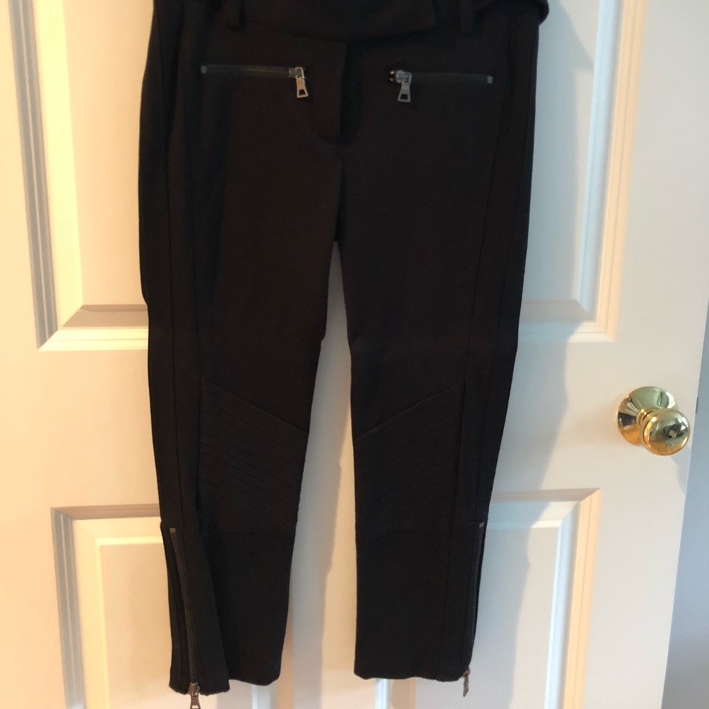 Black knit capris pants
